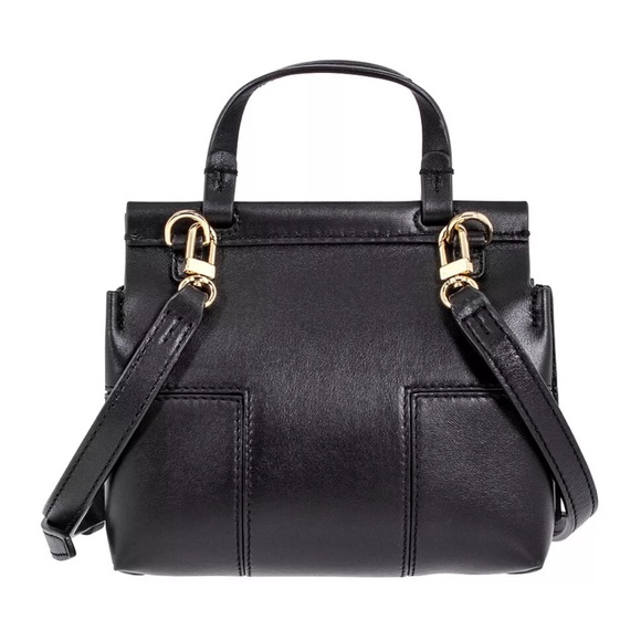 Tory Burch T Mini Ladies Black Leather Satchel 36777-009 - Picture 4 of 10